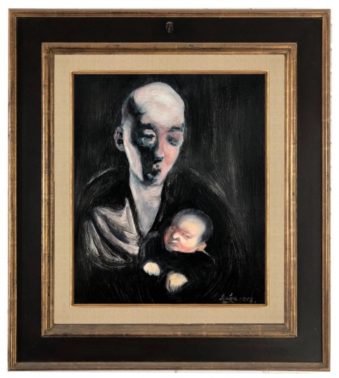 趙趙《自畫像》 60x50cm 油彩畫布 2018
趙趙《自畫像》 60x50cm 油彩畫布 2018