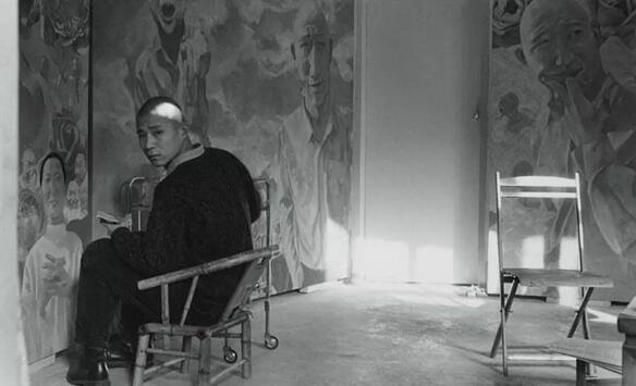 方力鈞在圓明園畫家村 攝影:徐志偉 1993
方力鈞在圓明園畫家村 攝影:徐志偉 1993