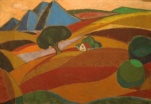 周邁由《心之屋·形而上》 253×171cm 布面油畫 1970 
