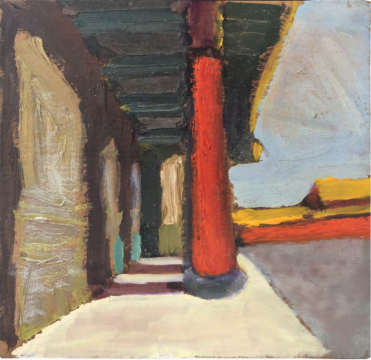 周邁由 《故宮》 18.8×19.2cm 紙本油畫 1970
