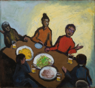 周邁由 《夜談》89×81cm 布面油畫 2009
