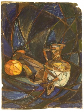 周邁由 《哥們兒》 49.5×38.5cm 紙本油畫 1978
