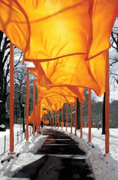 《門》 美國紐約中央公園 1979-2005 攝影:Wolfgang Volz ?2005 Christo
7500扇由聚乙烯制成的門穿越中央公園,綿延37公里,像一條金色的河流。
《門》 美國紐約中央公園 1979-2005 攝影:Wolfgang Volz ?2005 Christo
7500扇由聚乙烯制成的門穿越中央公園,綿延37公里,像一條金色的河流。