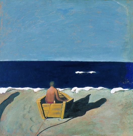 《黑海》49×49cm 布面丙烯 1986
《黑海》49×49cm 布面丙烯 1986