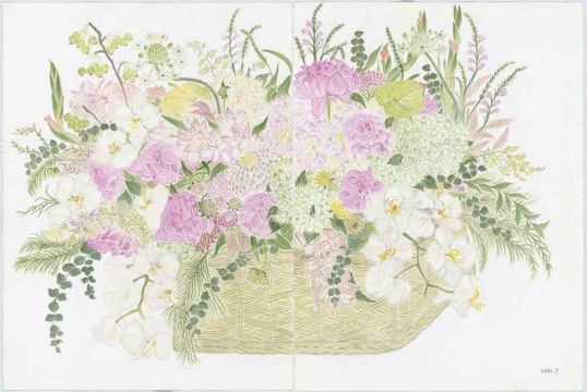 《畢業(yè)之花》 76×116㎝  紙本設(shè)色  2021
