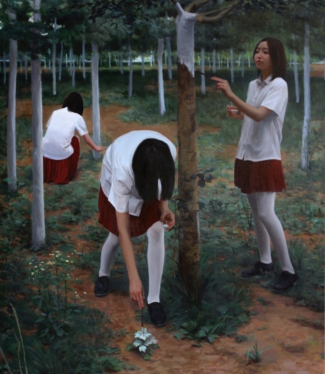 《白畫林》160×140cm 布面油畫 2011
