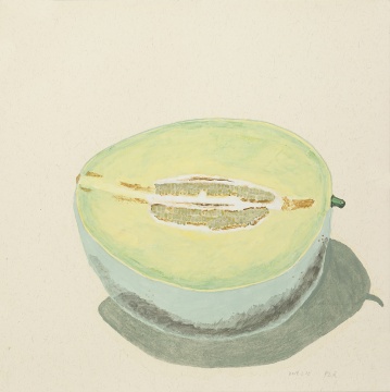 阿籽奶奶《白蘭瓜2》  68x68cm 紙本設色 2019
