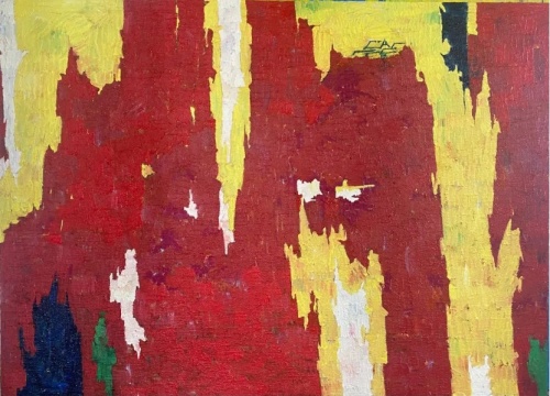 鐘樂(lè)星《水墨畫歷史20230308》，布面油畫，180x235 cm， 2023
