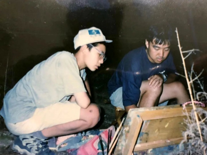 王墑與宋冬學畫留影
王墑與宋冬學畫留影