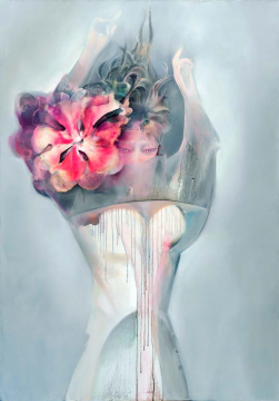 阿修羅半身像 2015 布面油畫,水晶樹脂 160×110cm
阿修羅半身像 2015 布面油畫,水晶樹脂 160×110cm