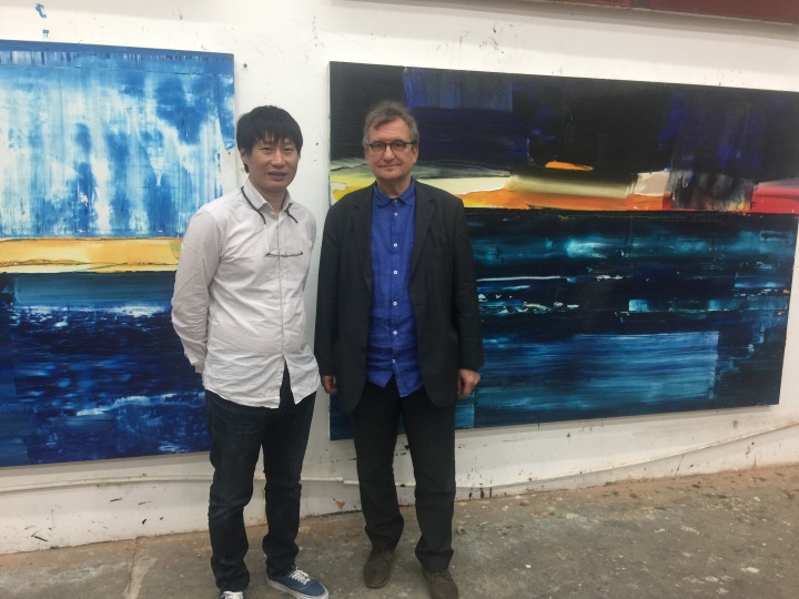 2016年4月28號,奧利維耶·卡佩蘭與劉商英在劉商英工作室
2016年4月28號,奧利維耶·卡佩蘭與劉商英在劉商英工作室