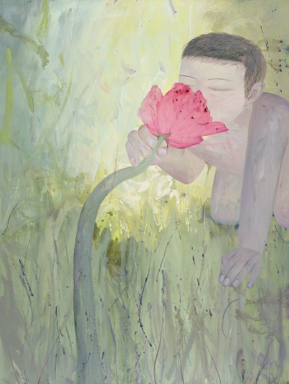 《花木男 I》 200×150cm 布面丙烯 2006
《花木男 I》 200×150cm 布面丙烯 2006