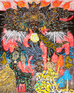 《火鳥棲息之地》
227.3×181.8cm 布面丙烯 2024
《火鳥棲息之地》
227.3×181.8cm 布面丙烯 2024