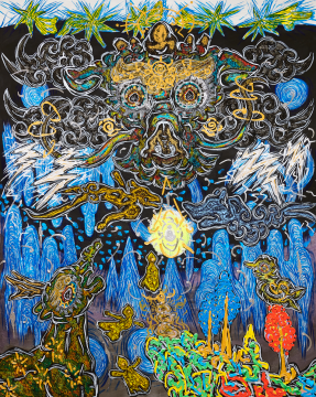 《龍棲息之地》
227.3×181.8cm 布面丙烯 202
《龍棲息之地》
227.3×181.8cm 布面丙烯 202