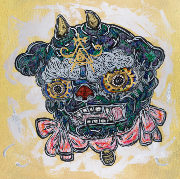 《藍獅子“阿”》
91×91cm 布面丙烯 2024
《藍獅子“阿”》
91×91cm 布面丙烯 2024