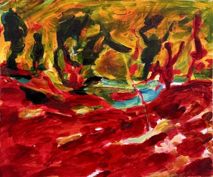 《赤河》 布面油畫 50x60cm 2025
《赤河》 布面油畫 50x60cm 2025