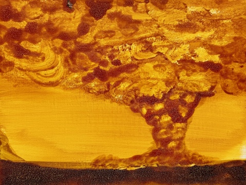 《蘑菇云2》 布面油畫 50x60cm 2025
《蘑菇云2》 布面油畫 50x60cm 2025