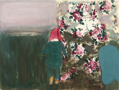 對話系列 Série dialogue，2016布面印花織物丙烯

Tissu imprimé et Acrylique sur toile,46 x61 cmPhoto :M.Malberti

@ Cécile Savelli, ADGAP, Paris
