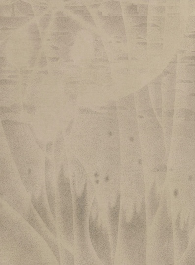 《鄧杰內(nèi)斯角的陽光與海風》168.5×124cm 墨、赤玉土、亞麻布 2025
《鄧杰內(nèi)斯角的陽光與海風》168.5×124cm 墨、赤玉土、亞麻布 2025