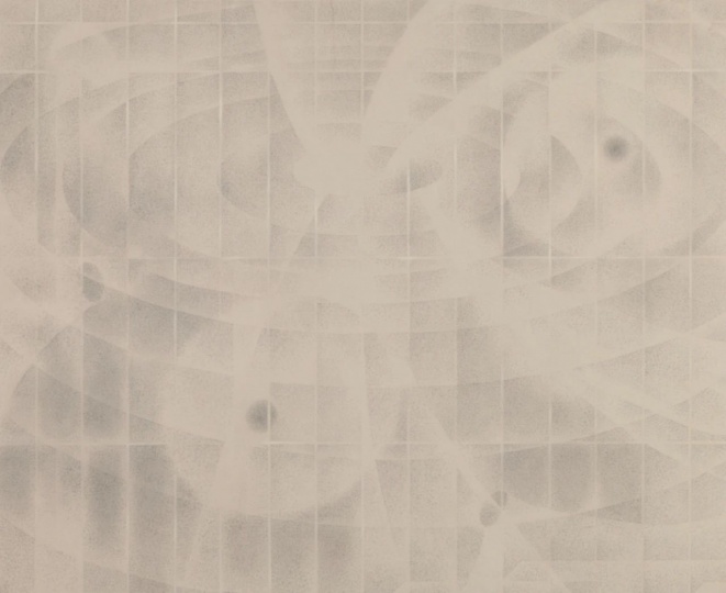 《高山樂土》180×220cm 墨、赤玉土、色粉、亞麻布 2024
《高山樂土》180×220cm 墨、赤玉土、色粉、亞麻布 2024