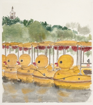 《北海公園》 43x39cm 紙本水墨 2019
《北海公園》 43x39cm 紙本水墨 2019
