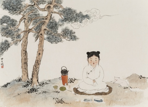 松下童子圖 34×47cm 紙本水墨 2014
松下童子圖 34×47cm 紙本水墨 2014