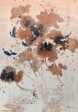 康有和 荷塘水鳥系列一 74X52cm 紙板丙烯 2024
康有和 荷塘水鳥系列一 74X52cm 紙板丙烯 2024