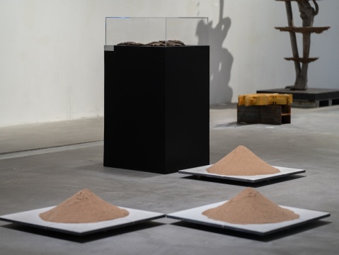 前 《沙》,劉建華,陶瓷、耐火材料,340×271×20cm(64×64×20cm/件),2012-2019
前 《沙》,劉建華,陶瓷、耐火材料,340×271×20cm(64×64×20cm/件),2012-2019